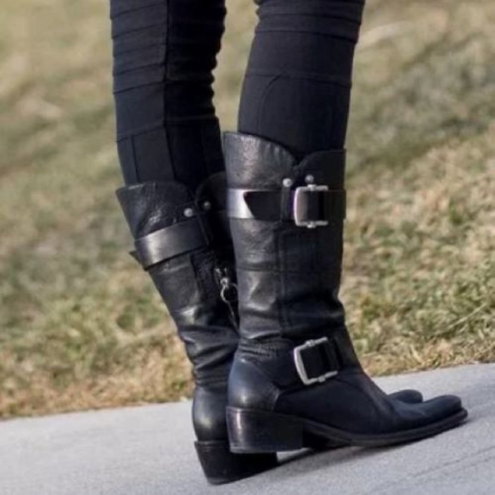 Vera Wang Lavender Moto Biker Boot